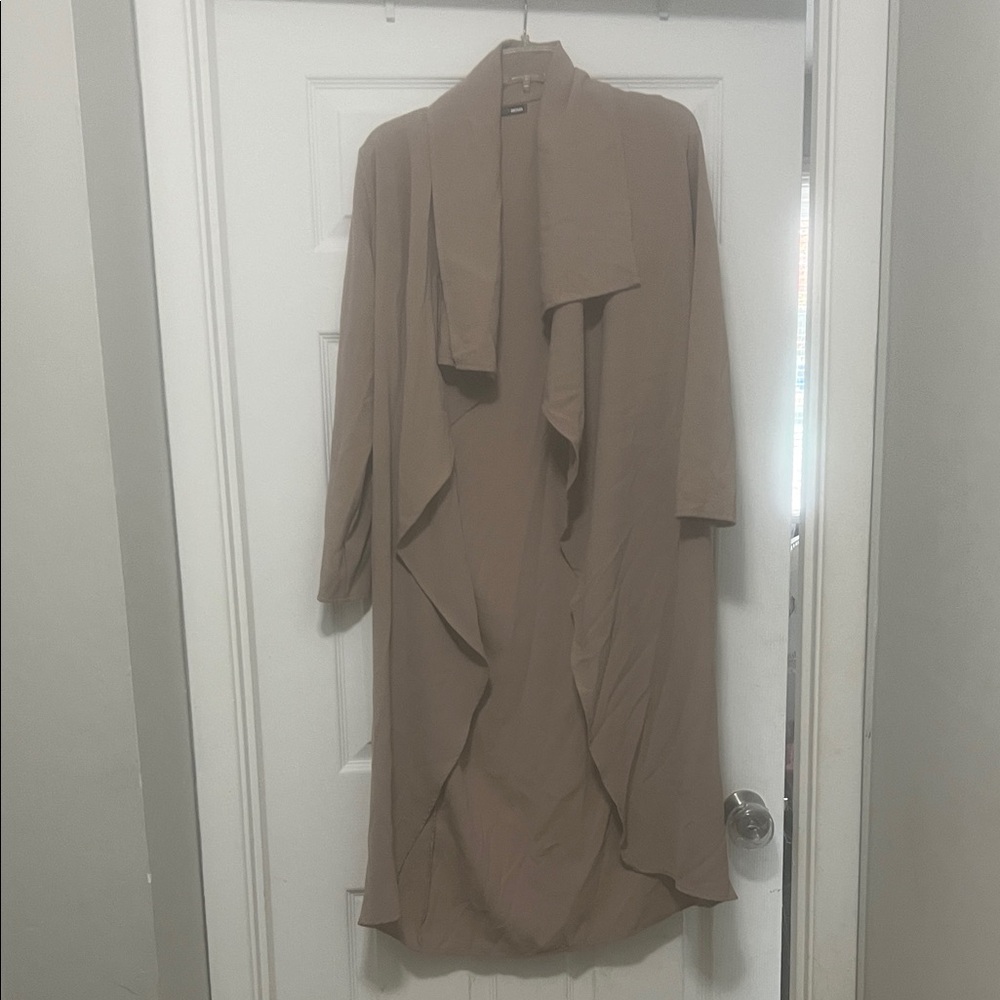 Fashion Nova Tan Drape Coat